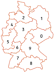 Postcode areas in Germany